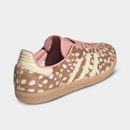 Women's adidas Originals Samba OG Casual Shoes - Part 5 - Brown Desert/Warm Vanilla/Wonder Mauve - Back view