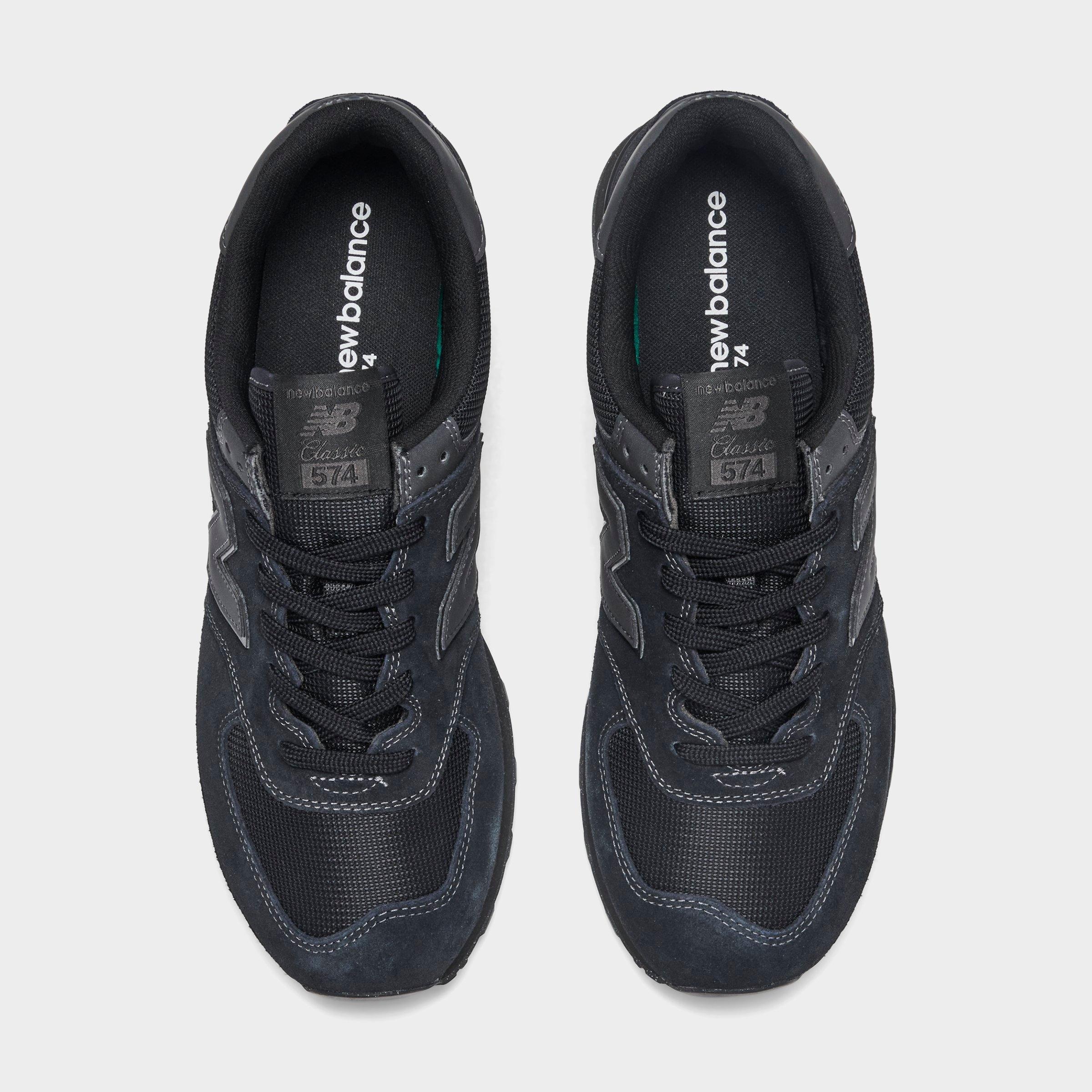 Men's New Balance 574 Core Casual Shoes - Black/Black - view 5