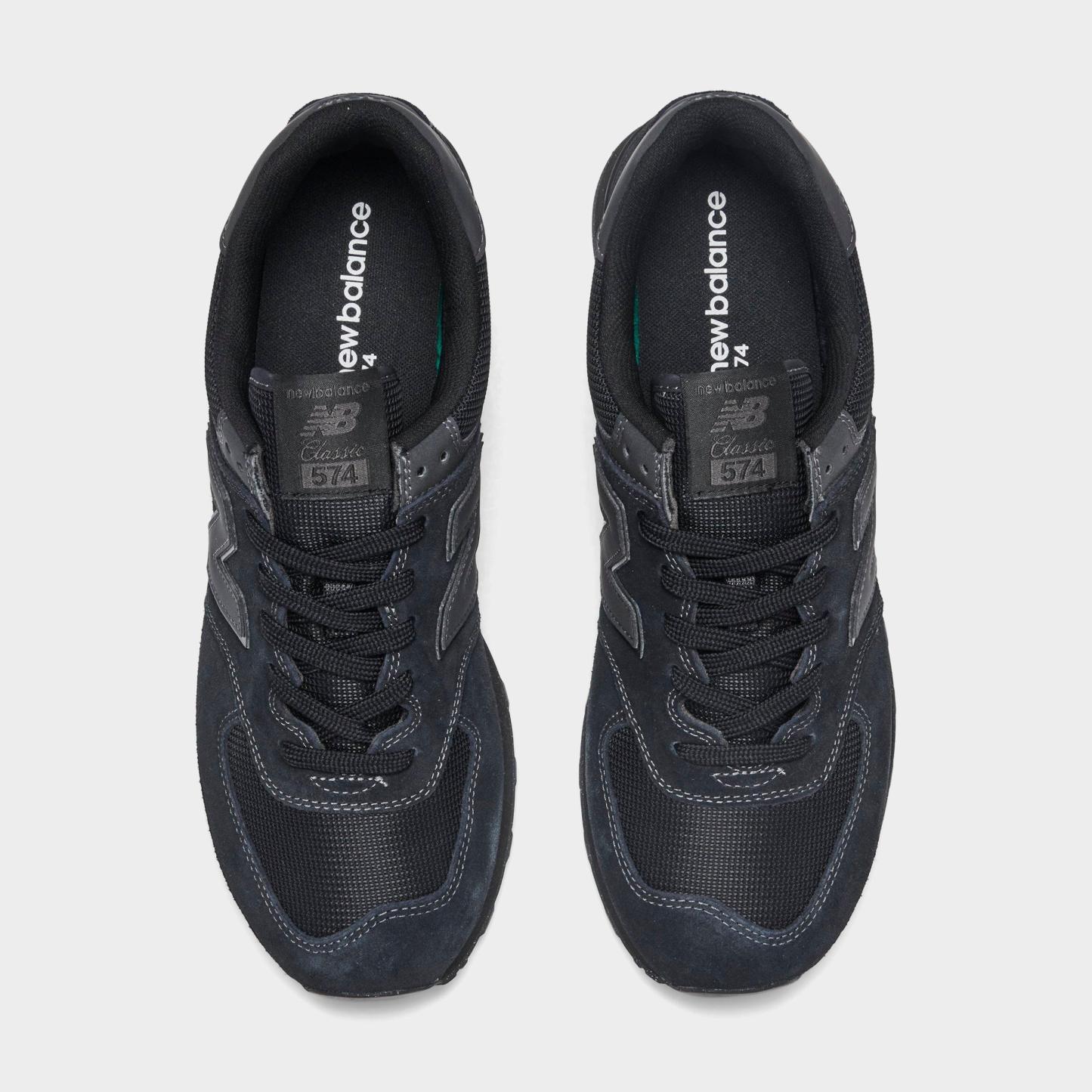 Men's New Balance 574 Core Casual Shoes - Black/Black - view 5