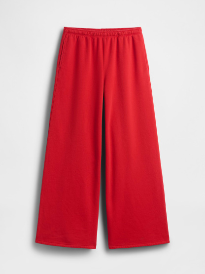 VintageSoft Baggy Sweatpants - Modern red