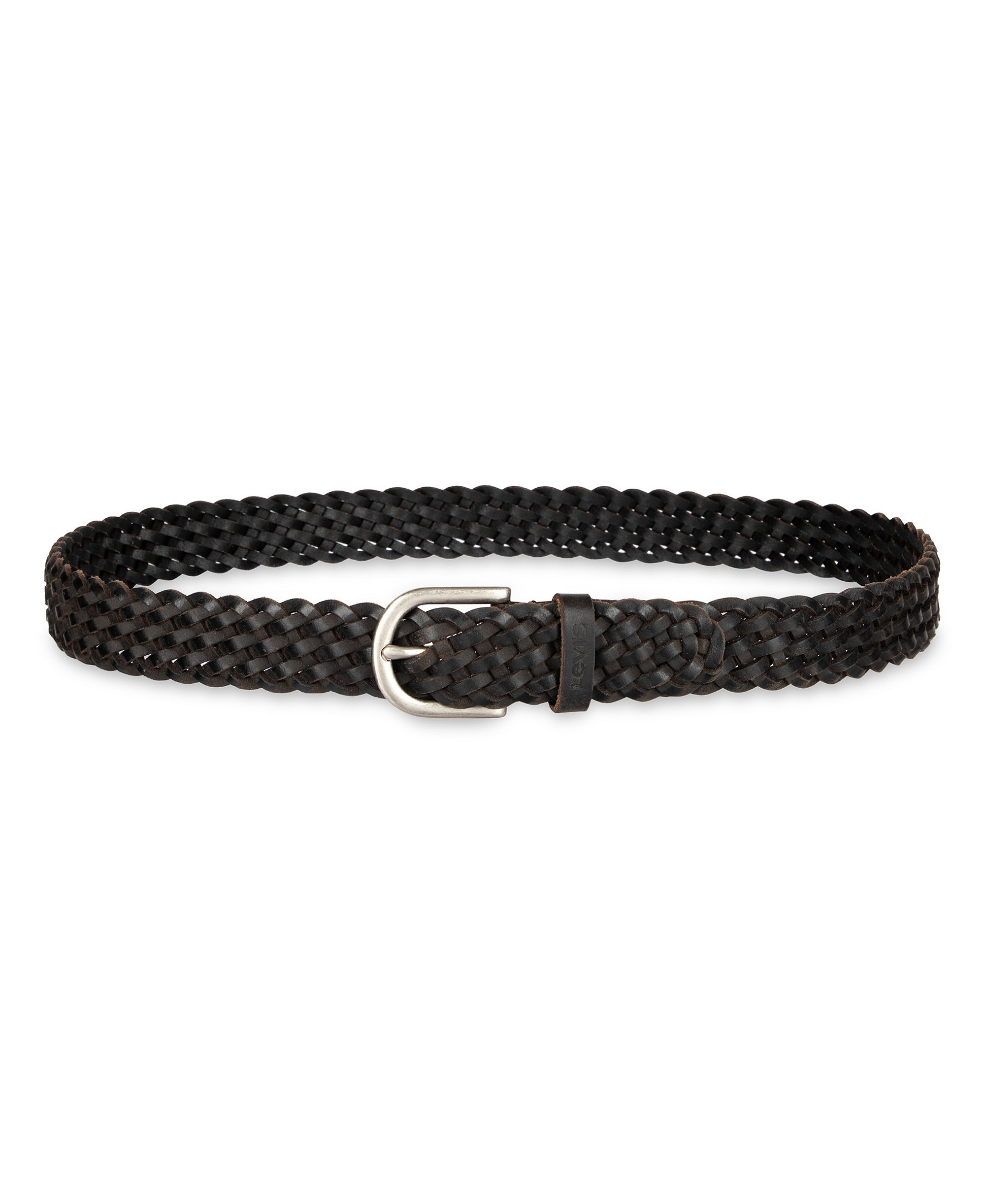 Levi's Women's Fully Adjustable Leather Braided Belt - Black
