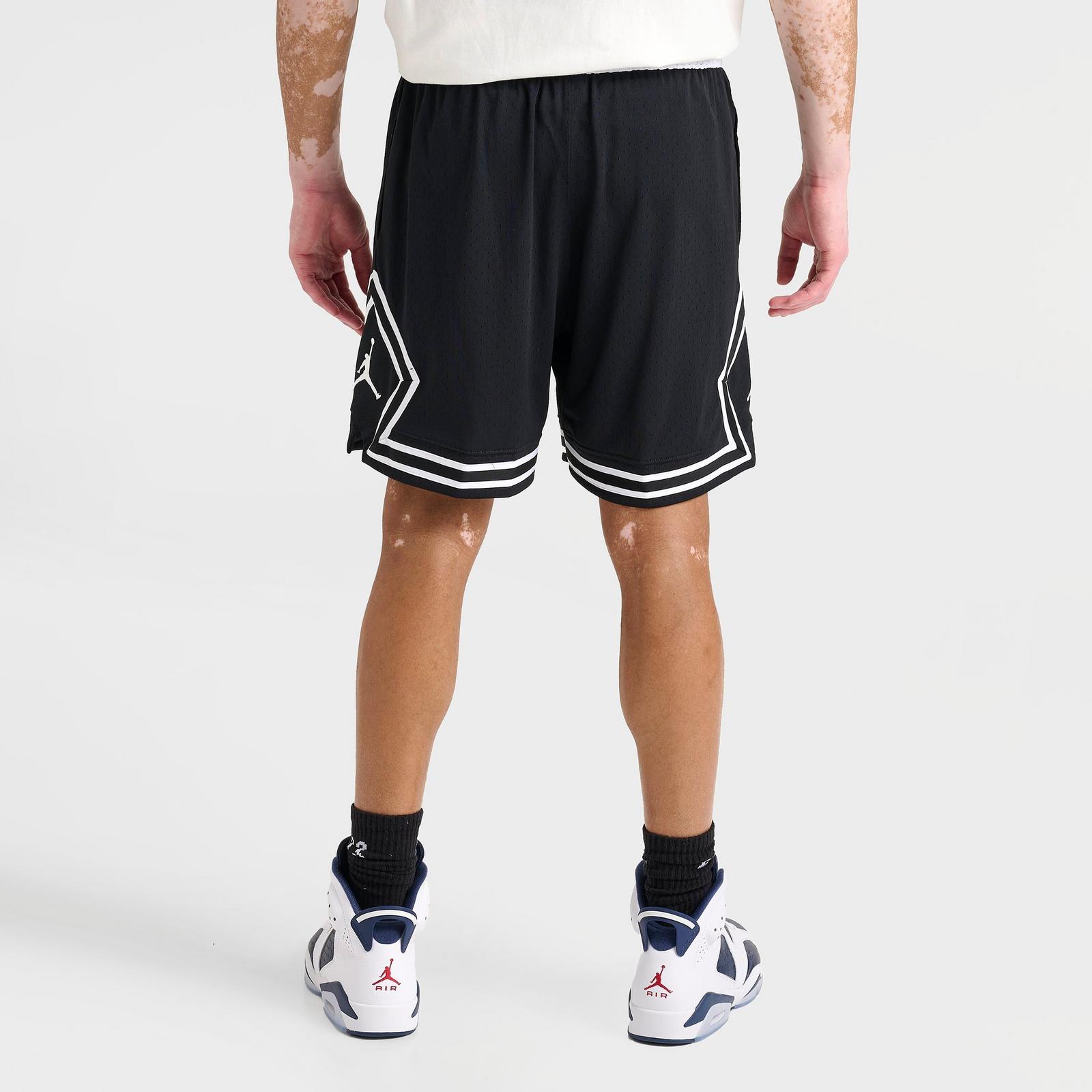 Men's Jordan Sport Dri-FIT Mesh Diamond Shorts - Black/White/White - view 4