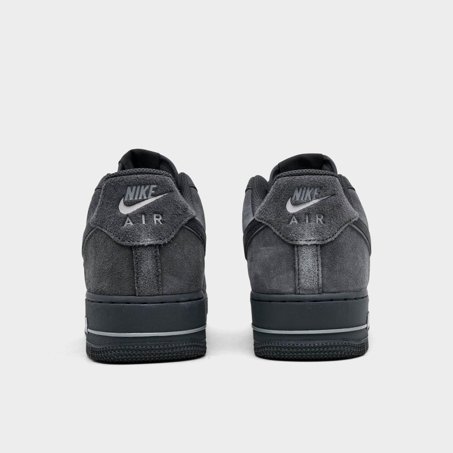 Men's Nithtke Air Force 1 '07 LV8 Casual Shoes - Part 2 - Anthracite/Anthracite - Back view