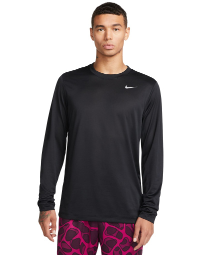 Nike Men's Legend Returns Crewneck T-Shirt - Black/mMatte Silver