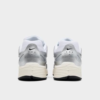 Men's Nike P-6000 Casual Shoes - White/Metallic Silver/Flat Silver/Black