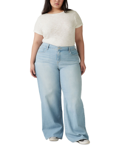 Levi's Women's 318 Shaping Stellar-Stretch Wide-Leg Jeans - Tall Glass Of Water