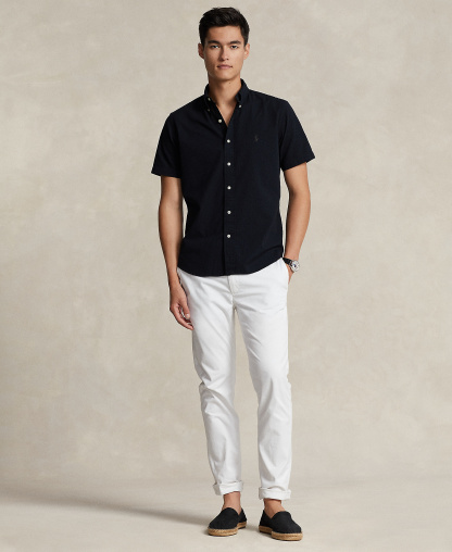 Polo Ralph Lauren Men's RL Prepster Classic-Fit Seersucker Shirt - Polo Black