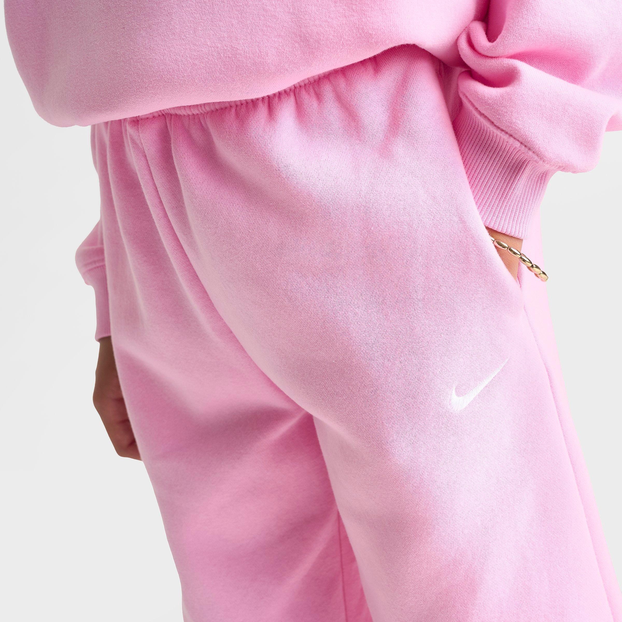 Girls' Big Kids' Nithtke Sportswear Studio Fleece Open Hem Sweatpants - Pink Rise