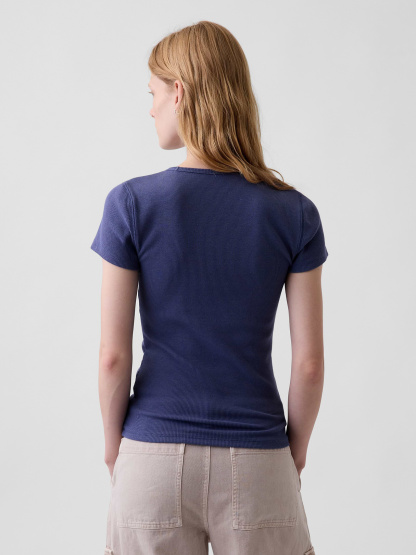 Modern Rib T-Shirt - Sargassus blue