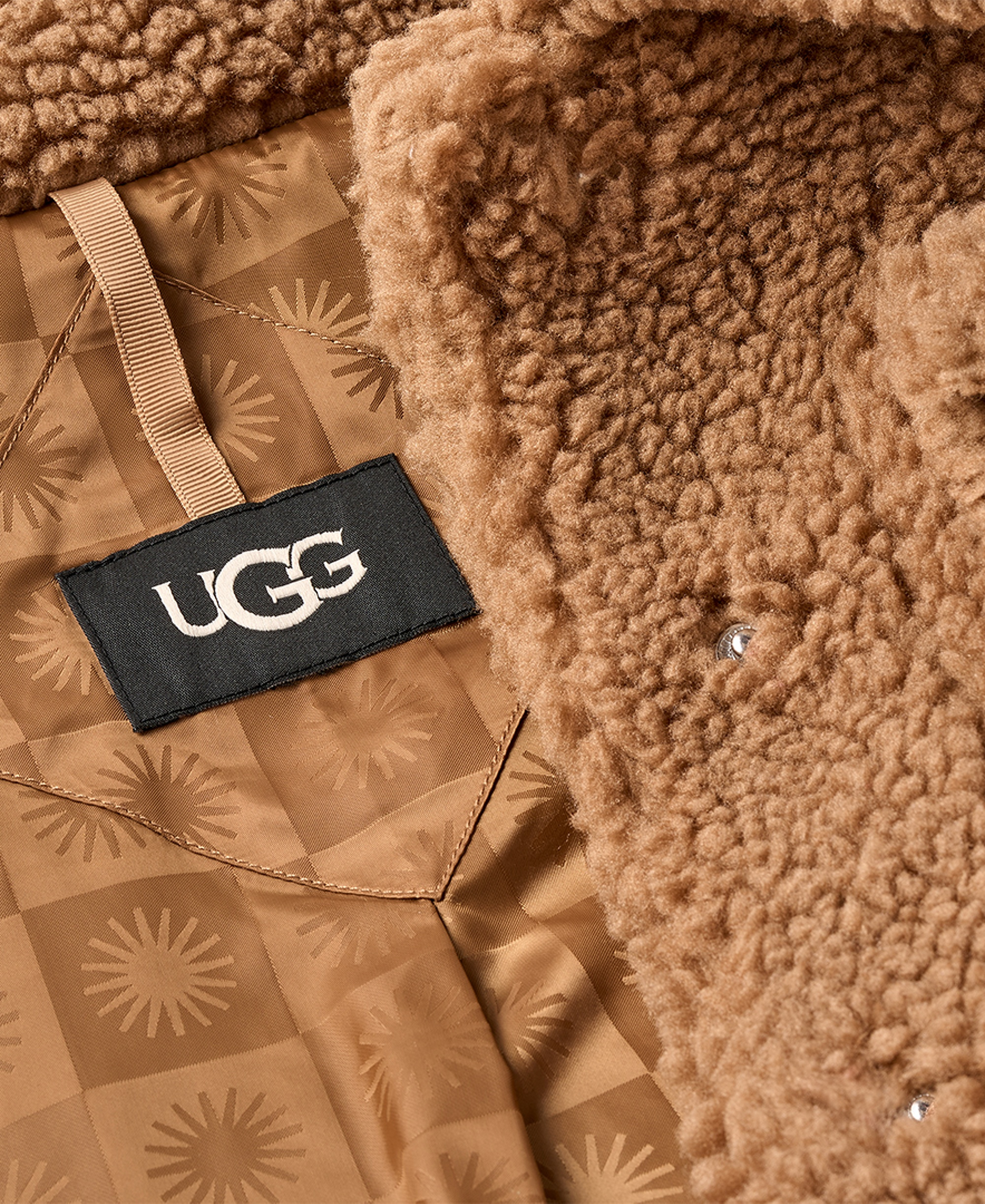 UGG Women's Frankie Collared Neck Short Trucker Jacket - Chestnut