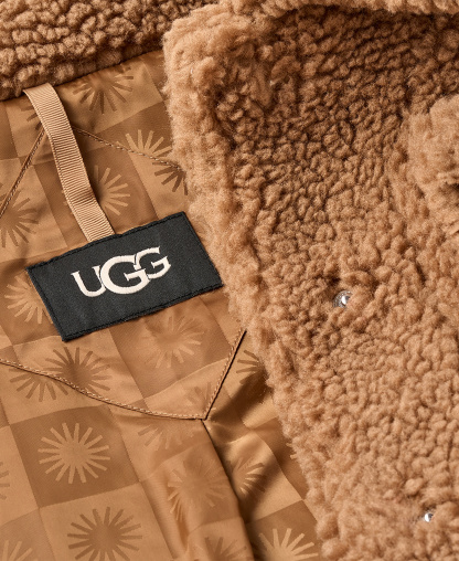 UGG Women's Frankie Collared Neck Short Trucker Jacket - Chestnut