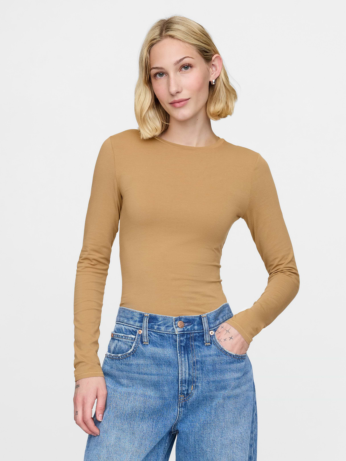 CloseKnit Jersey T-Shirt - perfect khaki tan