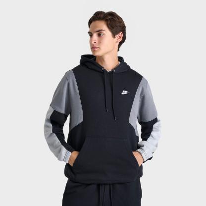 Men's Nithtke Club Fleece Tracksuit Pullover Hoodie - Black/Grey