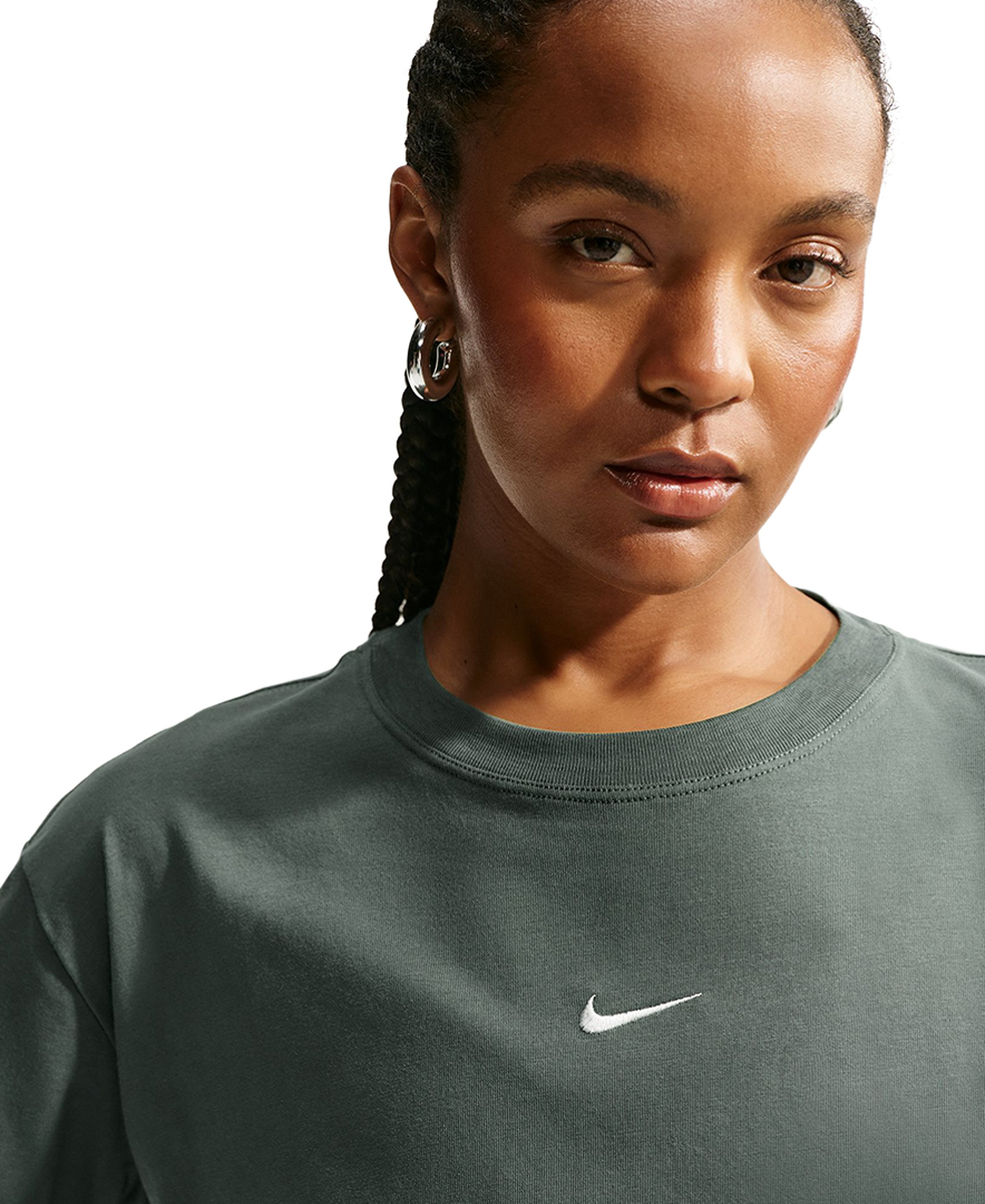 Nike Women's Sportswear Crewneck T-Shirt - Camo Green