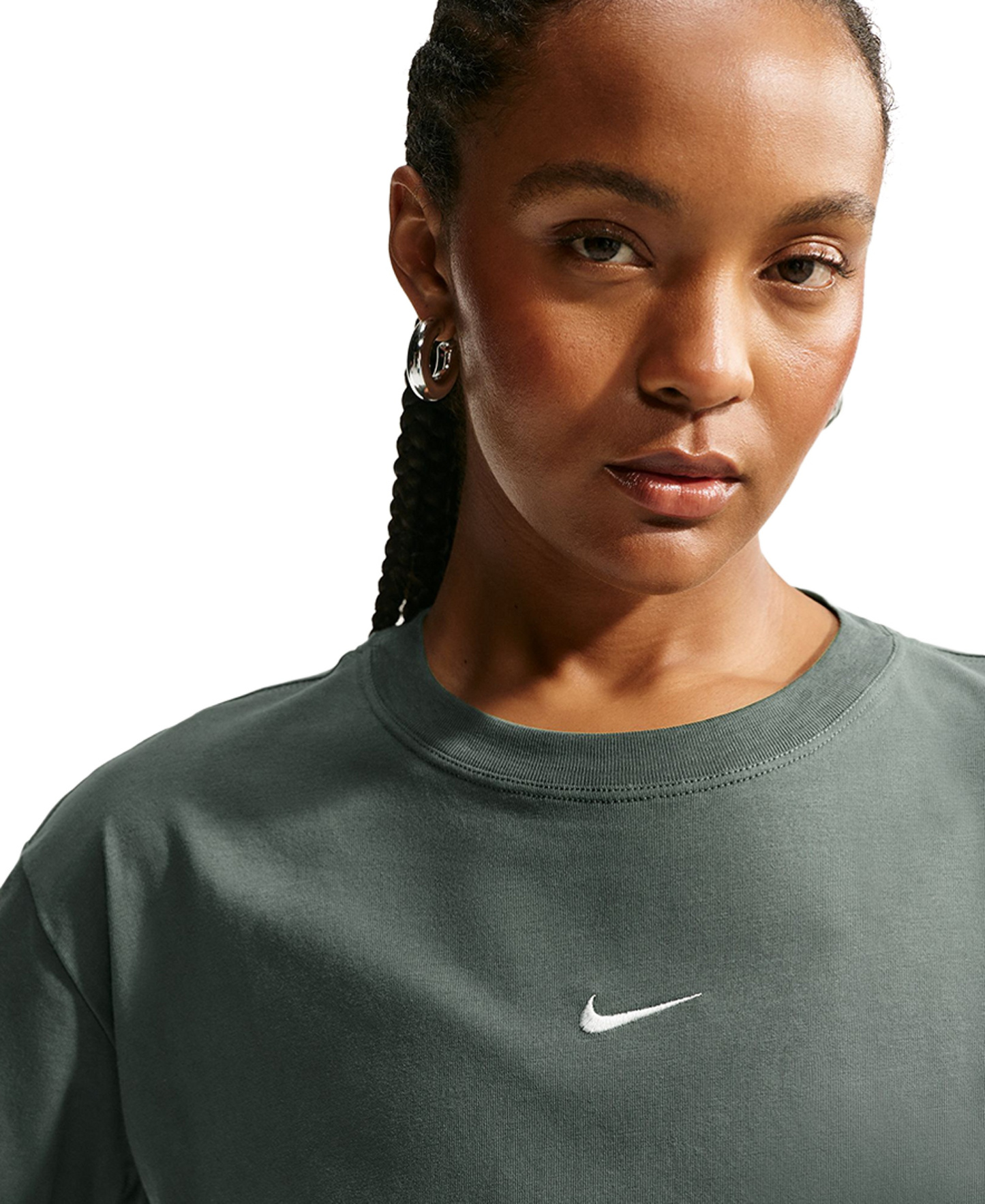 Nike Women's Sportswear Crewneck T-Shirt - Camo Green