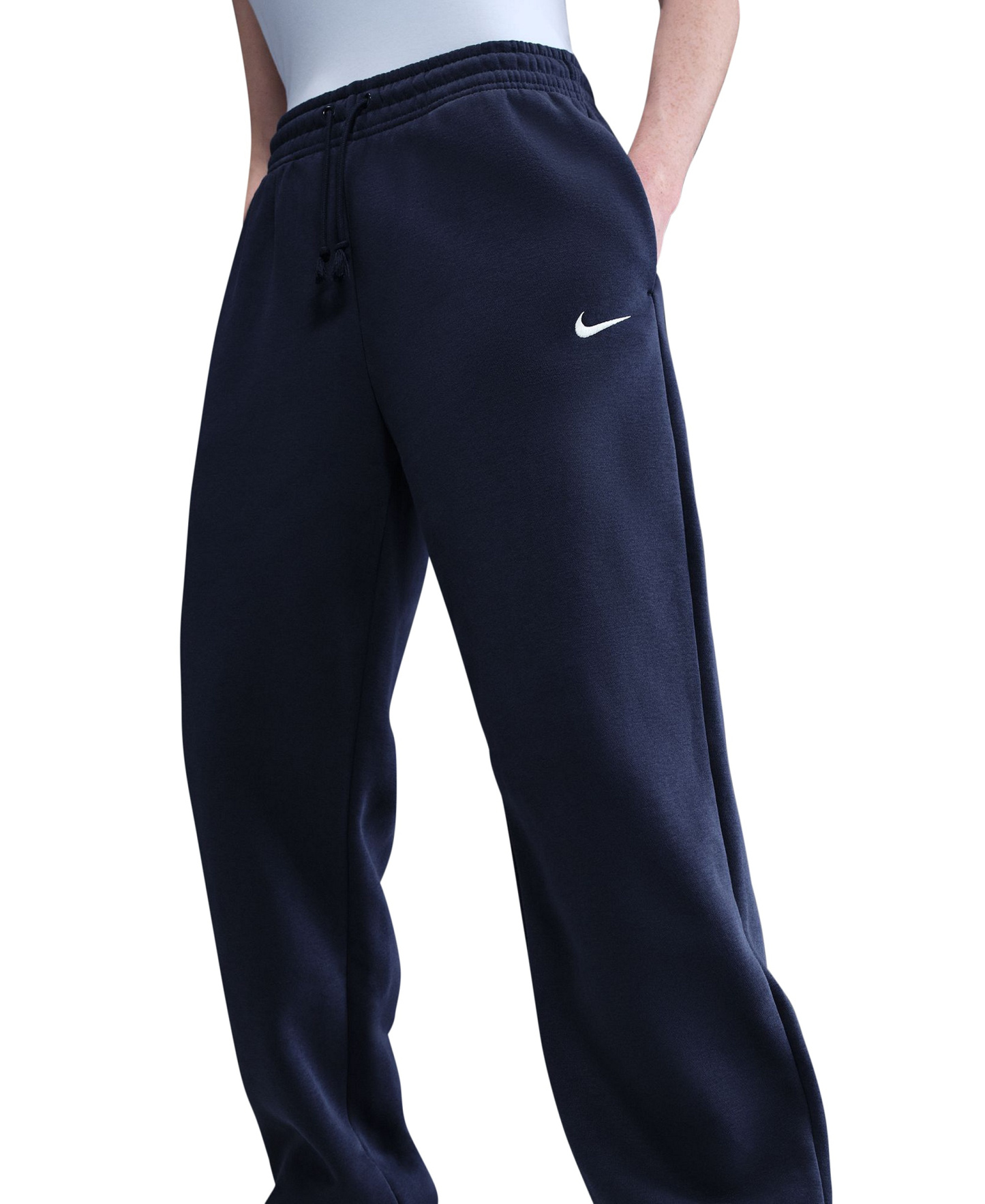 Nike Women's Sportswear Phoenix Fleece High-Rise Oversized Sweatpants - Midnight Navy/Sail