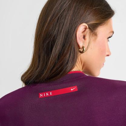 Women's Nike Sportswear Phoenix Fleece Oversized Crewneck Sweatshirt - Bordeaux