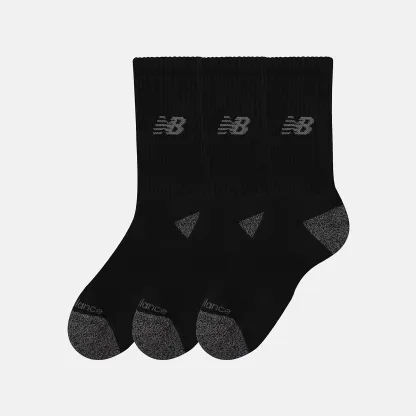 New Balance Active Crew Sock 3 Pack, LAS35203BK