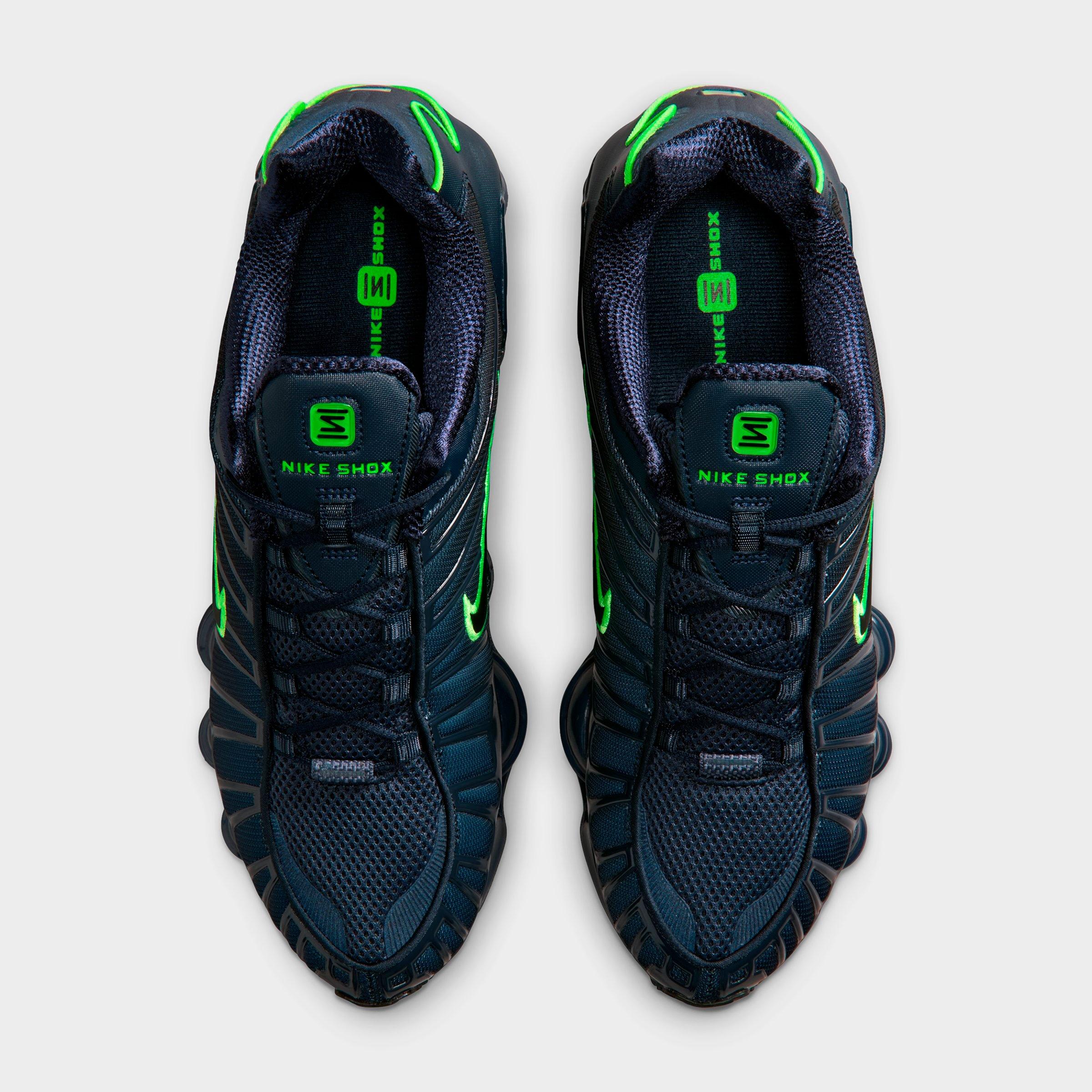 Men's Nithtke Shox TL Casual Shoes - Part 1 - Thunder Blue/Obsidian/Green Strike/Black - Top view