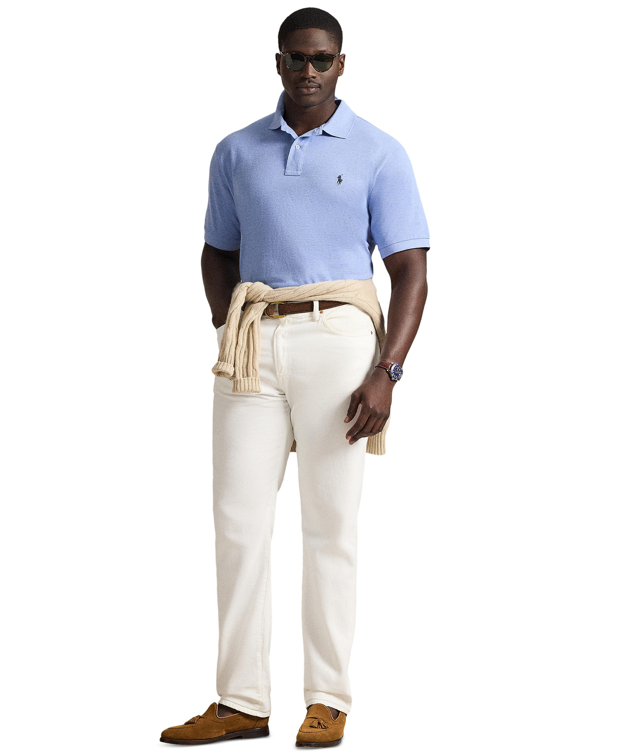 Polo Ralph Lauren Men's Big & Tall Cotton Short-Sleeve Polo Shirt - Isle Heather
