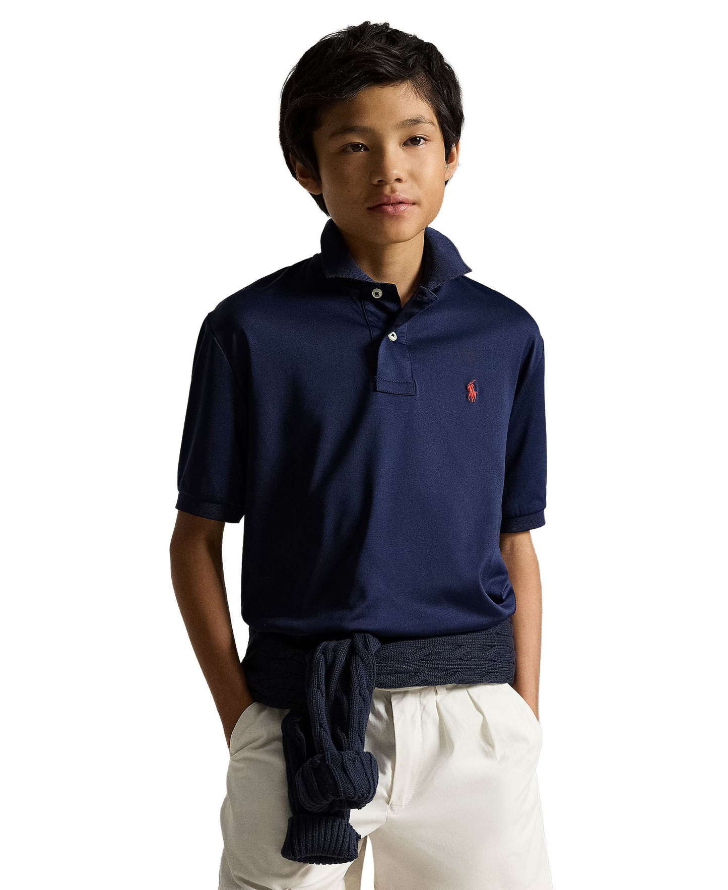 Polo Ralph Lauren Boys' 8-20 Performance Jersey Polo Shirt - Refined Navy
