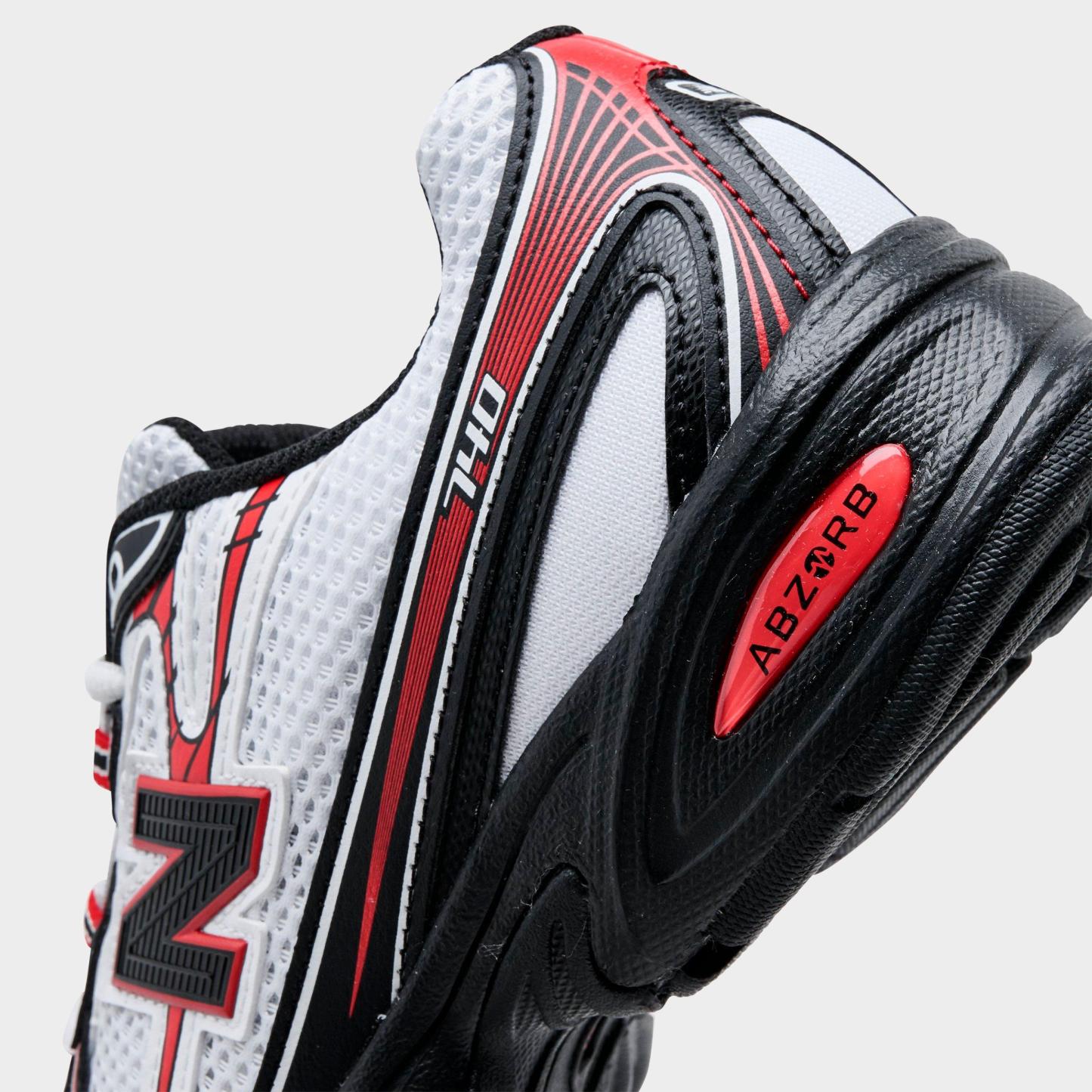 Big Kids' New Balance 740 Casual Shoes - White/Black/Red - view 3