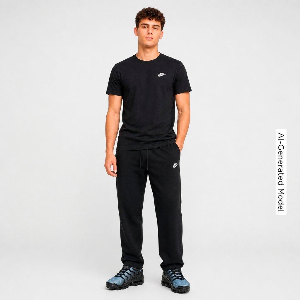 Men's Nithtke Sportswear Club Fleece Bungee Jogger Pants - Black/Black/Multi-Color