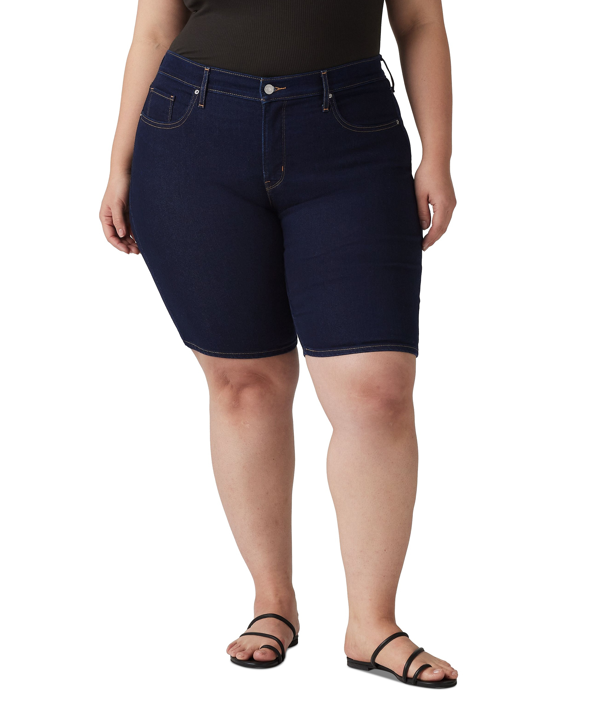 Levi's Women's Mid-Rise Shaping Bermuda Shorts - Darkest Sky