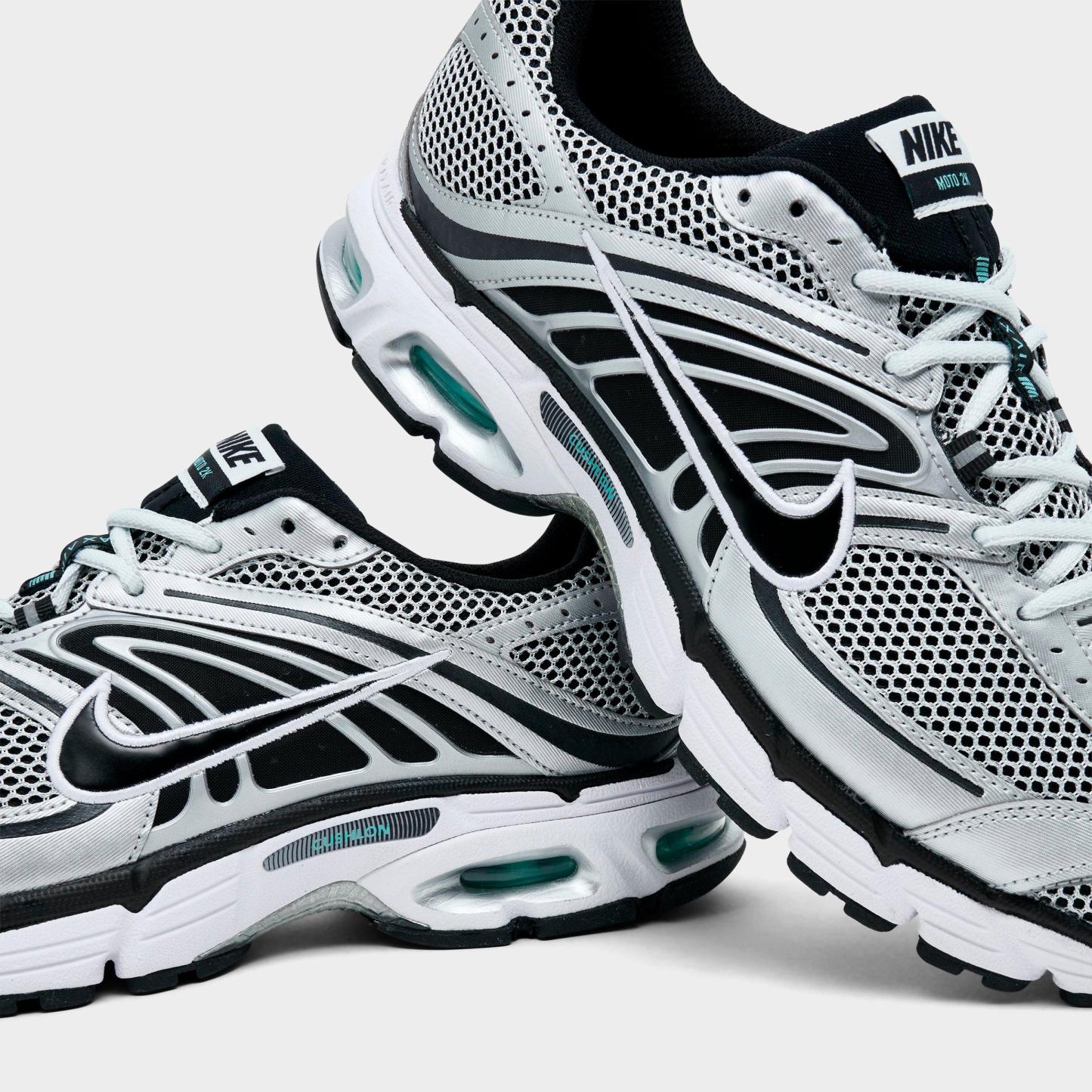 Men's Nithtke Air Max Moto 2K Casual Shoes - Off White/Metallic Silver/Hyper Turquoise/Black - Detail shot