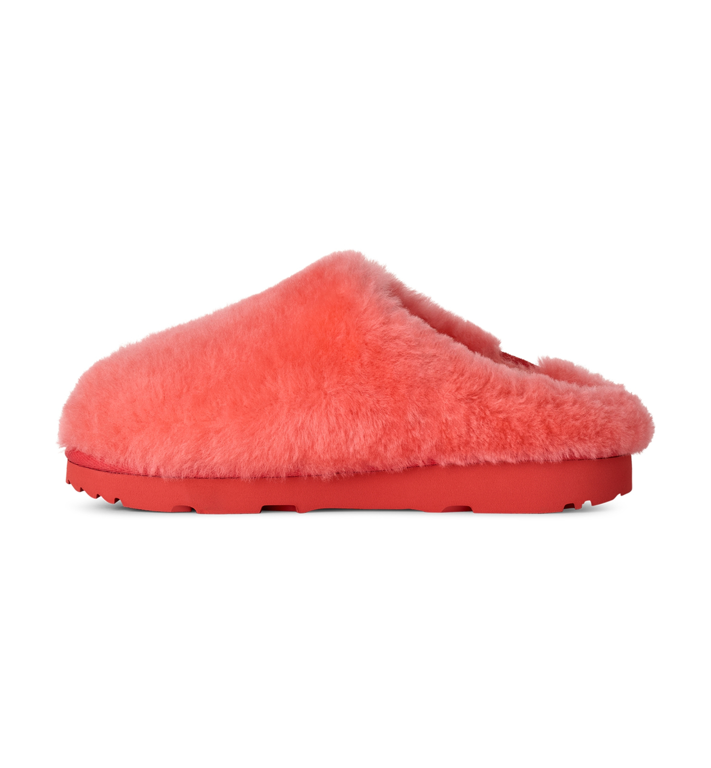 UGG® Kids Classic Fluffed Slip-On Slippers - Orange Gerbera