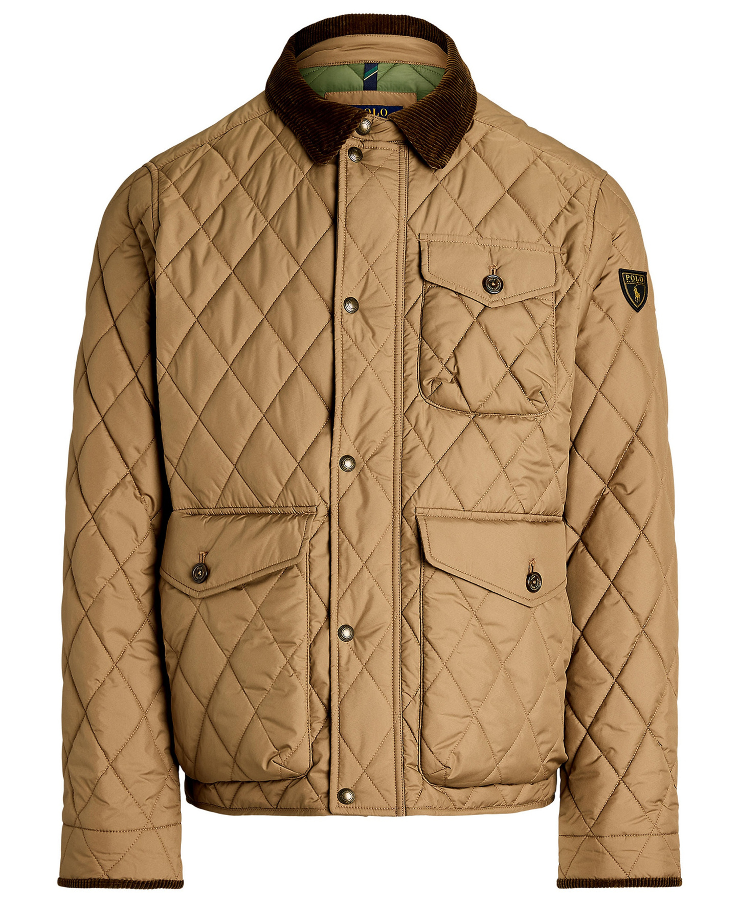 Polo Ralph Lauren Men's Beaton Quilted Water-Repellent Full-Zip Jacket - Honey Brown