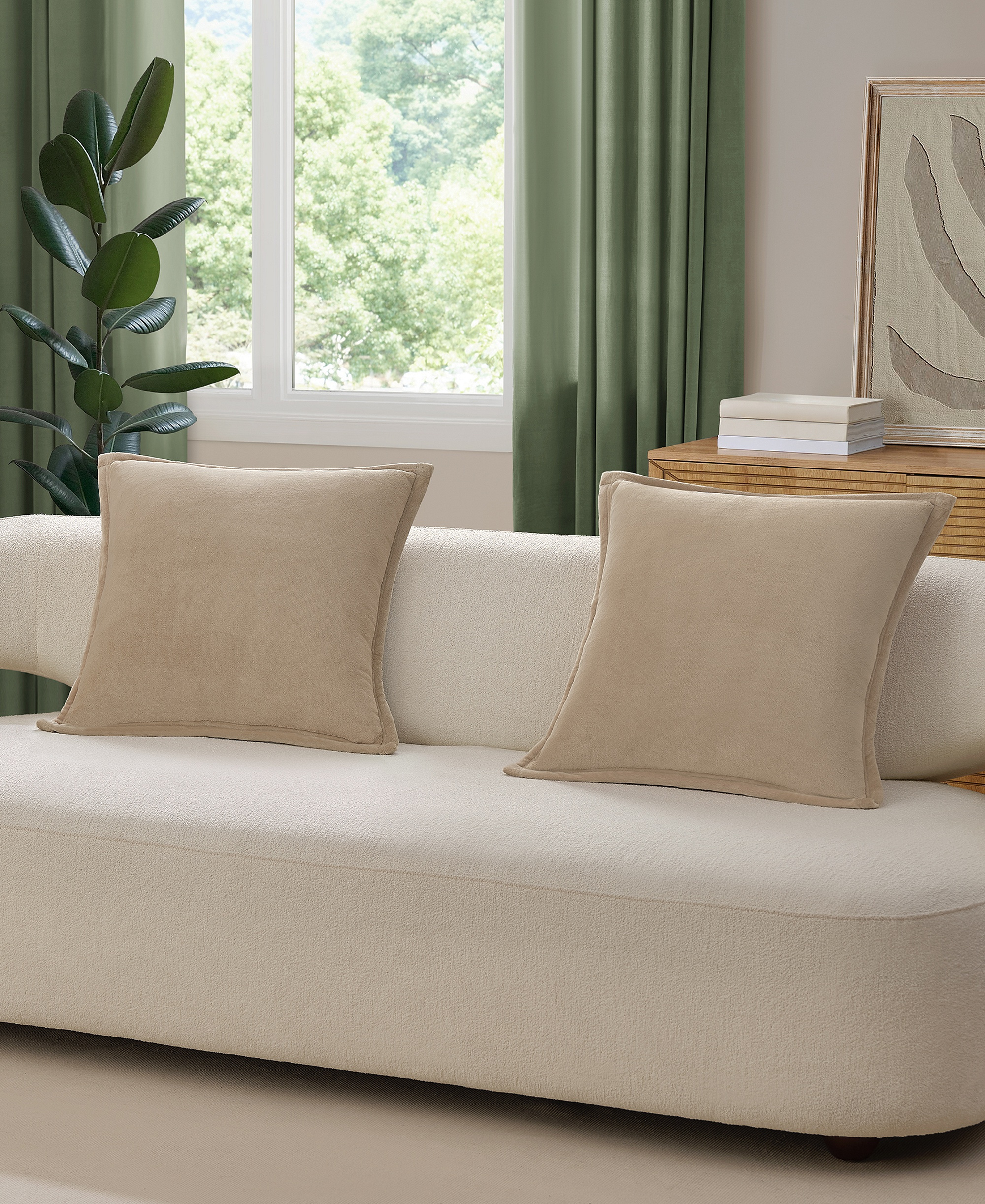UGG® Coco 2-Pack Decorative Pillow, 20" x 20" - Mustard Seed