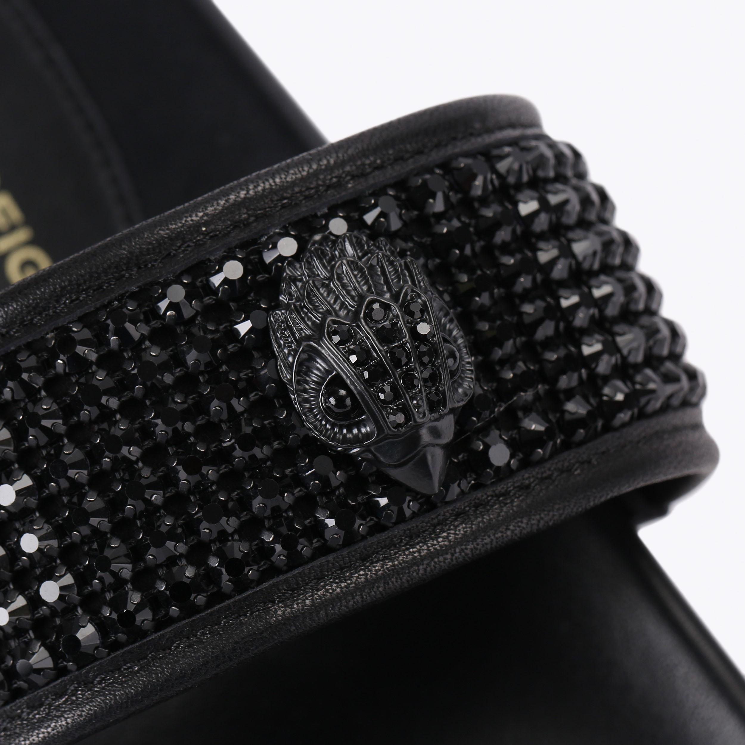 Kurt Geiger London Mesh Toe Thong Sandal - Black - view 6