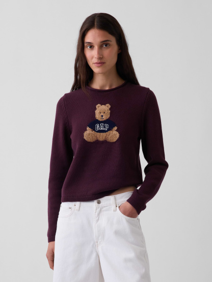 100% Cotton Rollneck Sweater - Bordeaux purple Brannan Bear