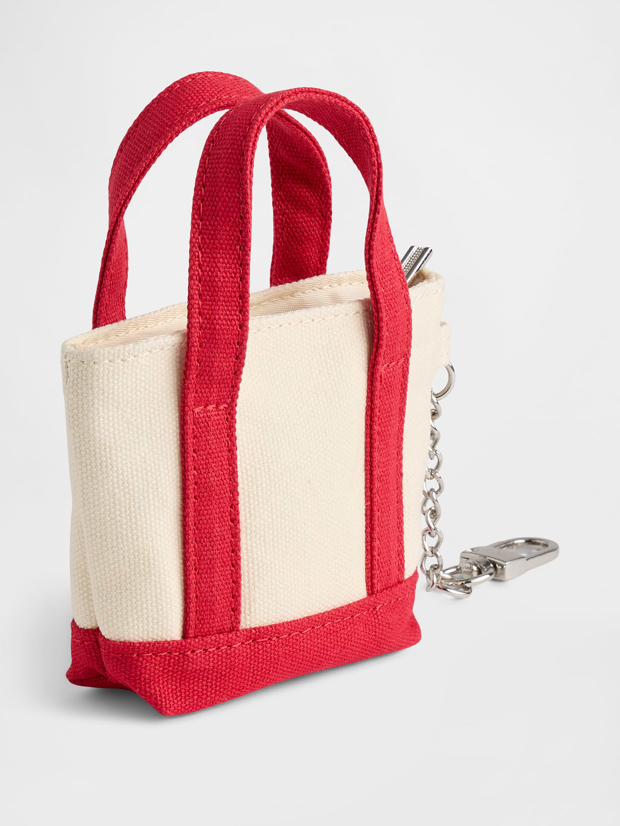 Logo Tote Bag Charm - Modern red