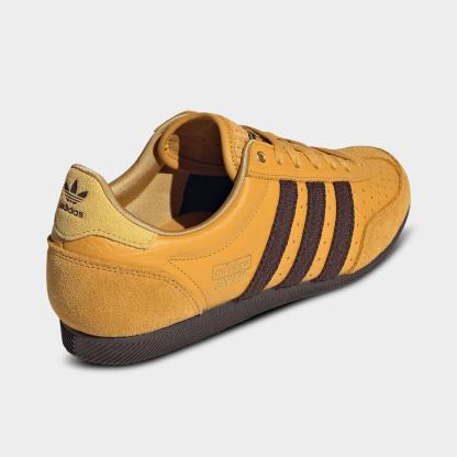 Women's adidas Originals Japan Casual Shoes - Part 1 - Preloved Yellow/Aurora Coffee/Gold Metallic - Back view