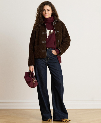 Lauren Ralph Lauren Women's Sherpa Jacket - Circuit Brown