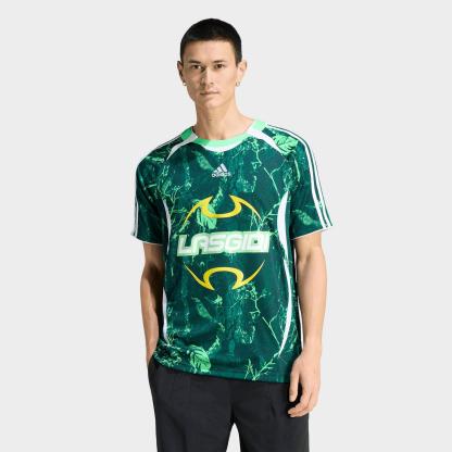 Men's adidas Originals Lagos Graphic Soccer Jersey - Screaming Green/Aurora Ivy/Collegiate Green - view 1
