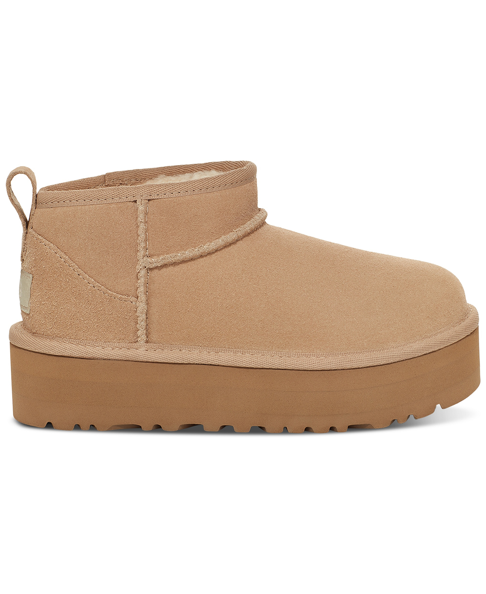 UGG® Kids Classic Ultra Mini Platform Booties - Sand