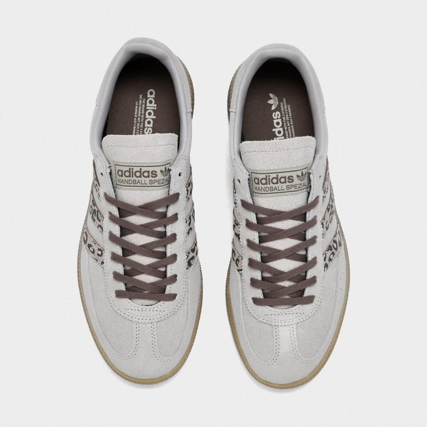 Big Kids' adidas Originals Handball Spezial Casual Shoes - Part 2 - Brown/Leopard - Top view