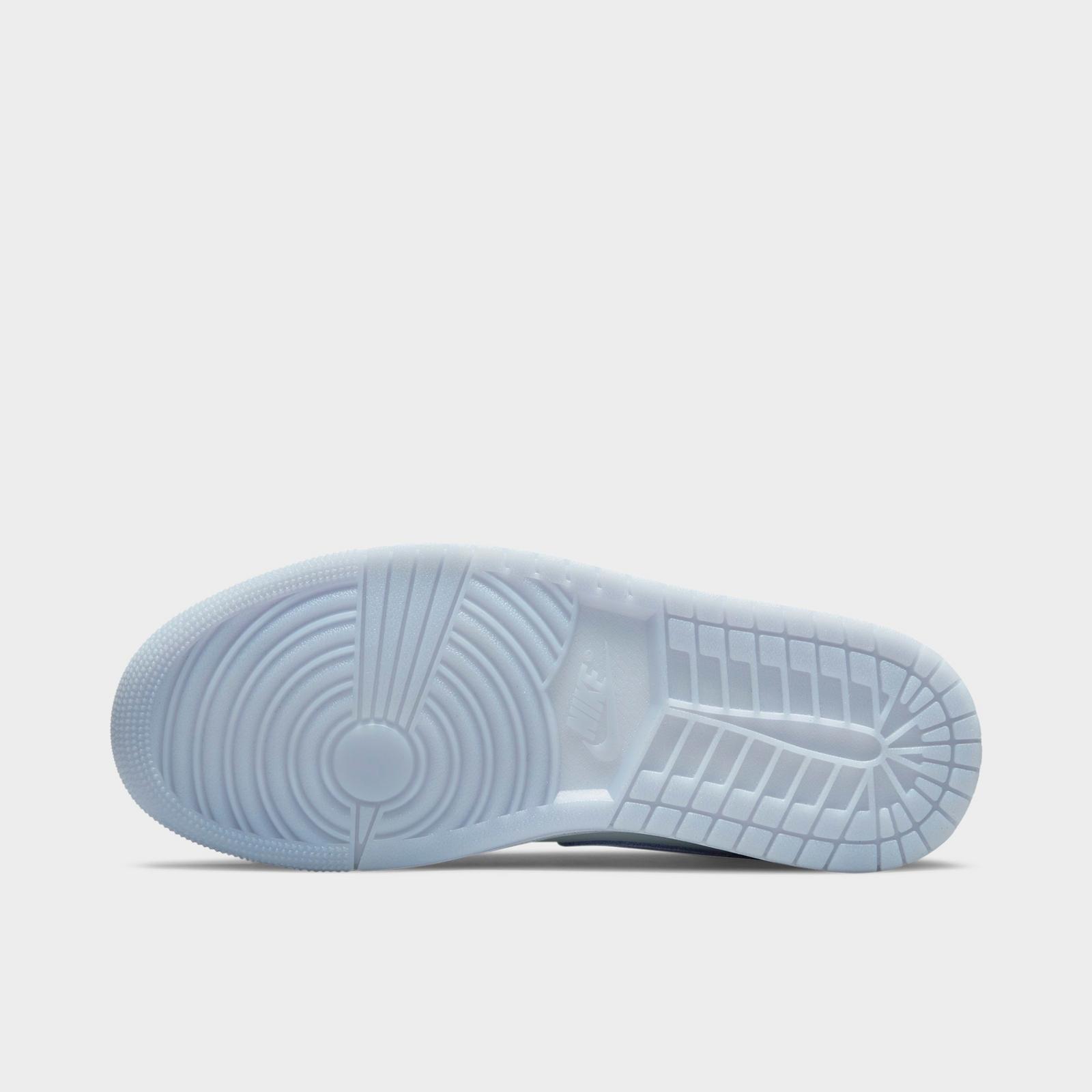 Women's Air Jordan Retro 1 Mid Casual Shoes - Psychic Blue/Sail/Coconut Milk/Neutral Grey - view 6