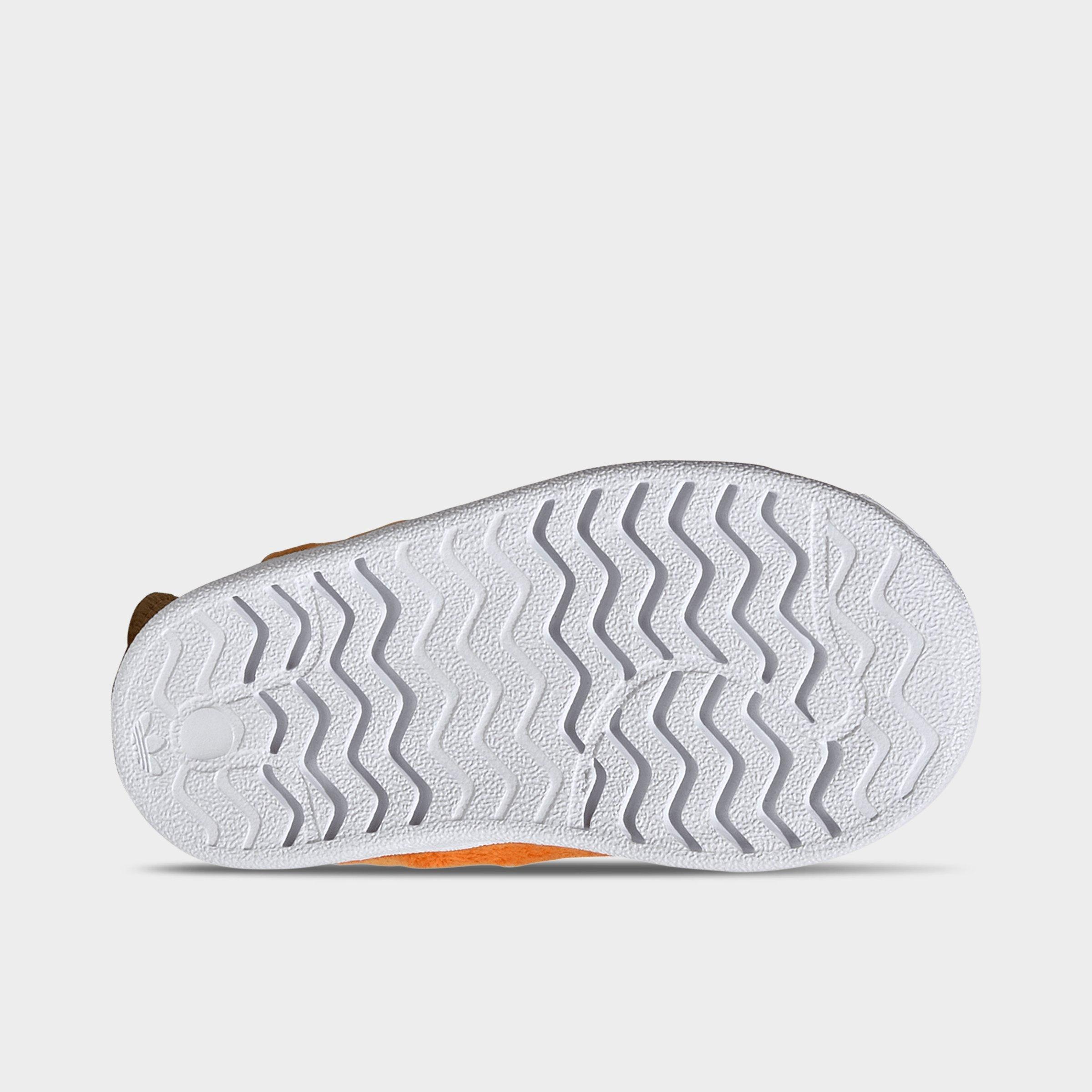 Kids' Toddler adidas x Pokemon Superstar Quickon Casual Shoes - Orange/Cloud White/Equipment Green - Bottom view