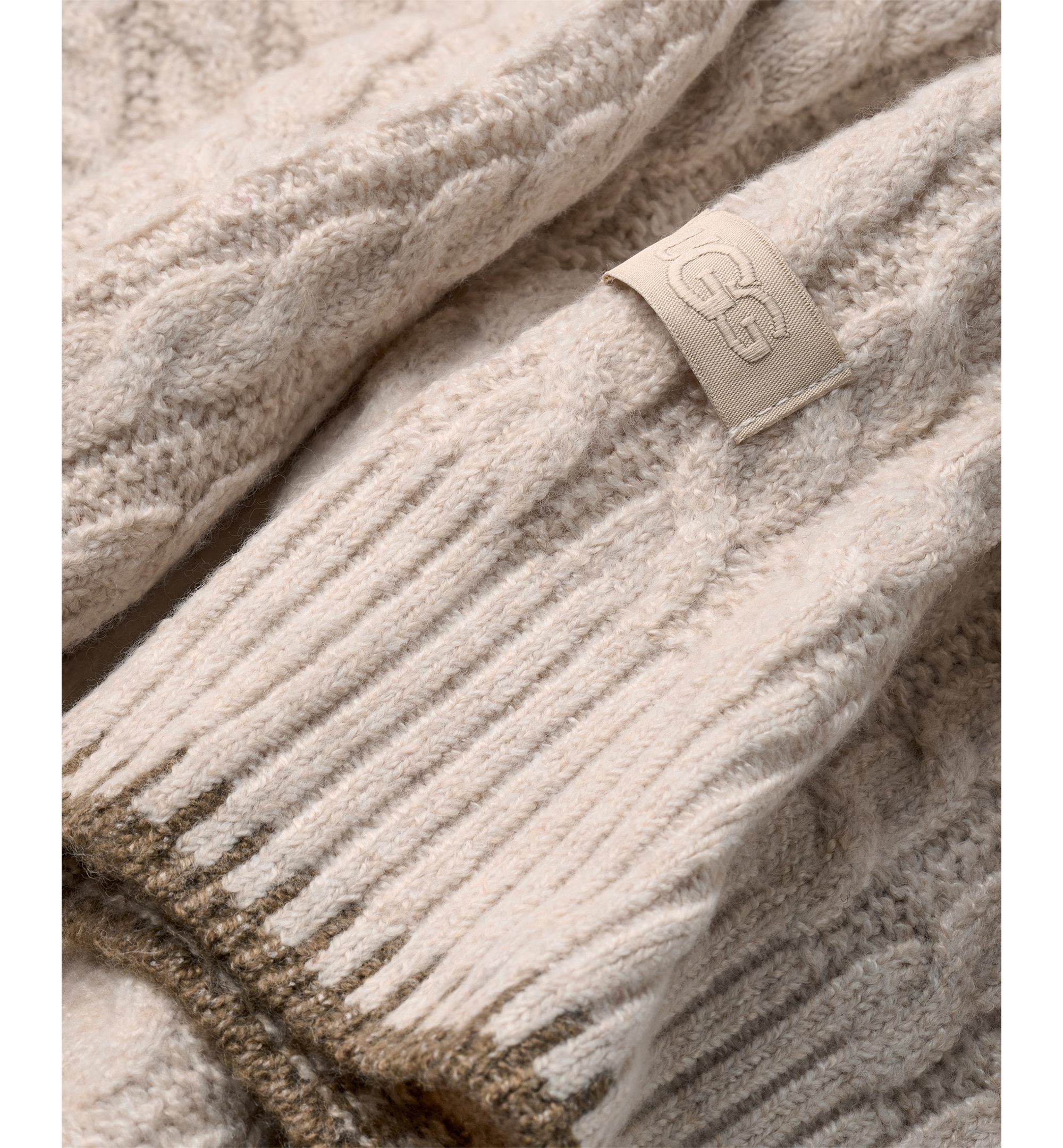 UGG® Women's Rylynn Quarter-Zip Cable-Knit Sweater - Beige