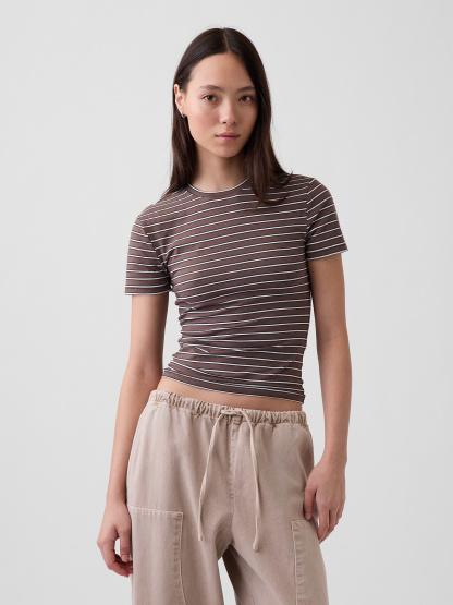 CloseKnit Jersey T-Shirt - Brown stripe