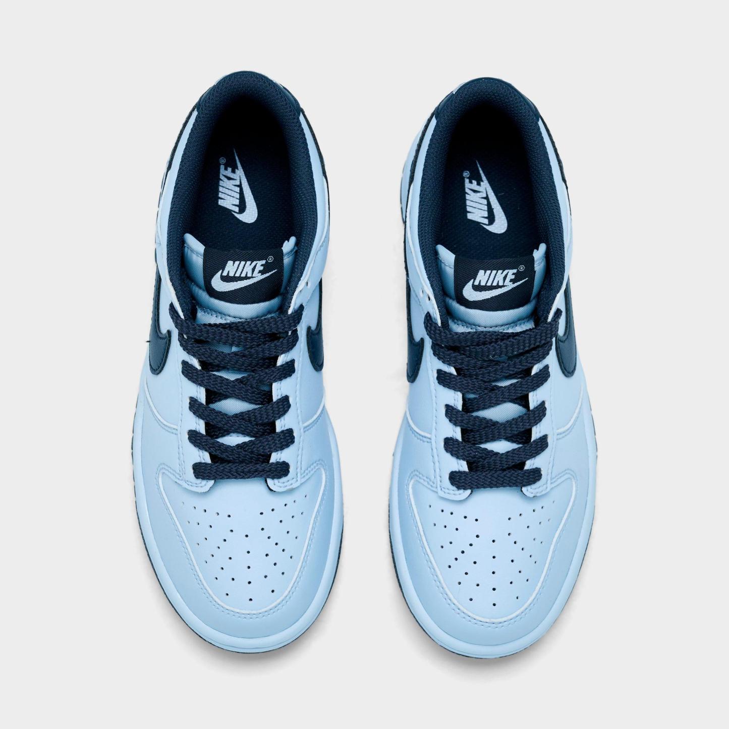 Big Kids' Nithtke Dunk Low Casual Shoes - Part 1 - Hydrogen Blue/Thunder Blue - Top view