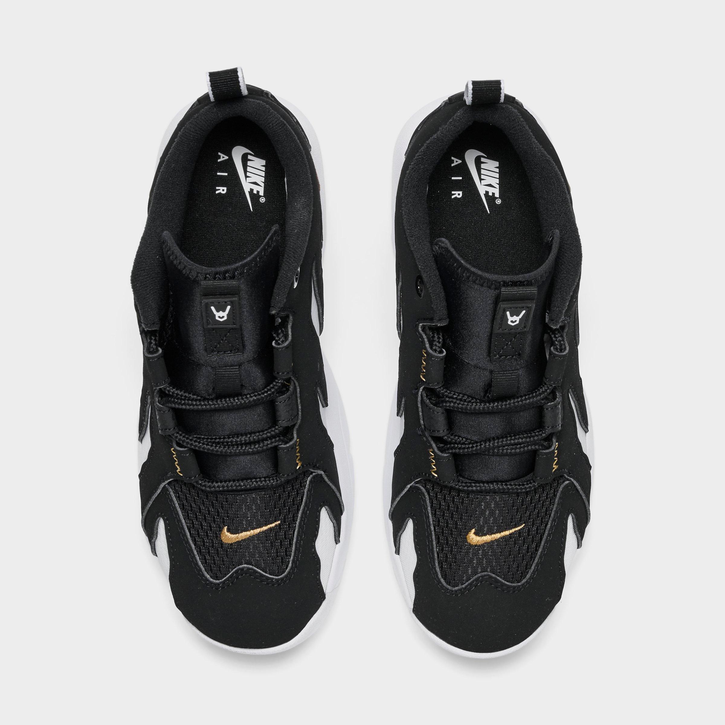 Little Kids' Nithtke Air DT Max ‘96 Low Casual Shoes - Black/Metallic Gold/White - Top view