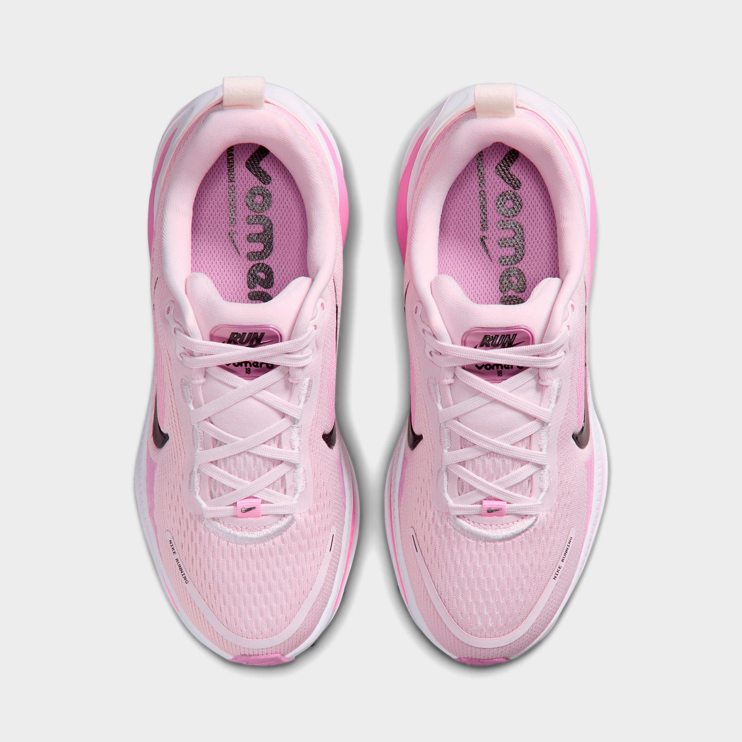 Big Kids' Nithtke Vomero 18 Running Shoes - Part 1 - Bleached Lilac/Black/Light Magenta/Pink Rise/White - Top view