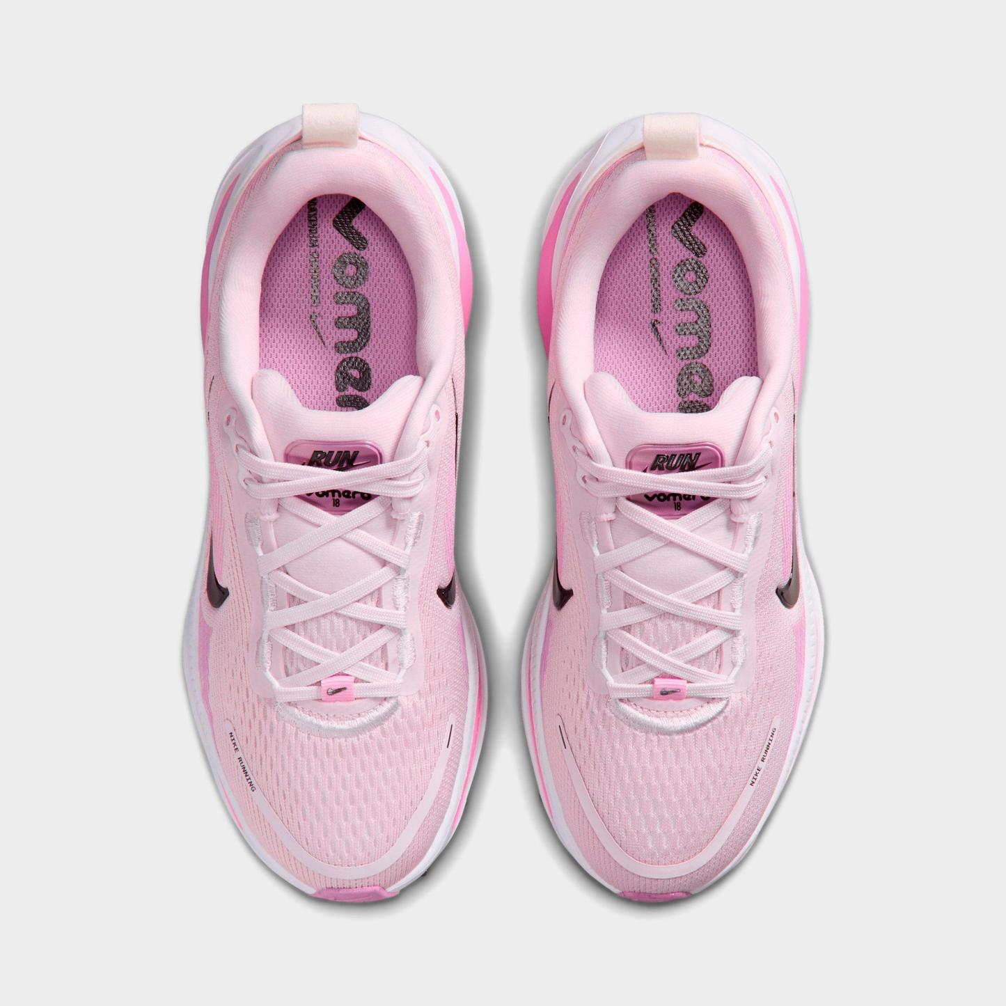 Big Kids' Nithtke Vomero 18 Running Shoes - Part 1 - Bleached Lilac/Black/Light Magenta/Pink Rise/White - Top view