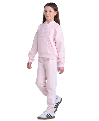 adidas Girls' 8-16 Long-Sleeve Hooded Sweatshirt - Light Pink