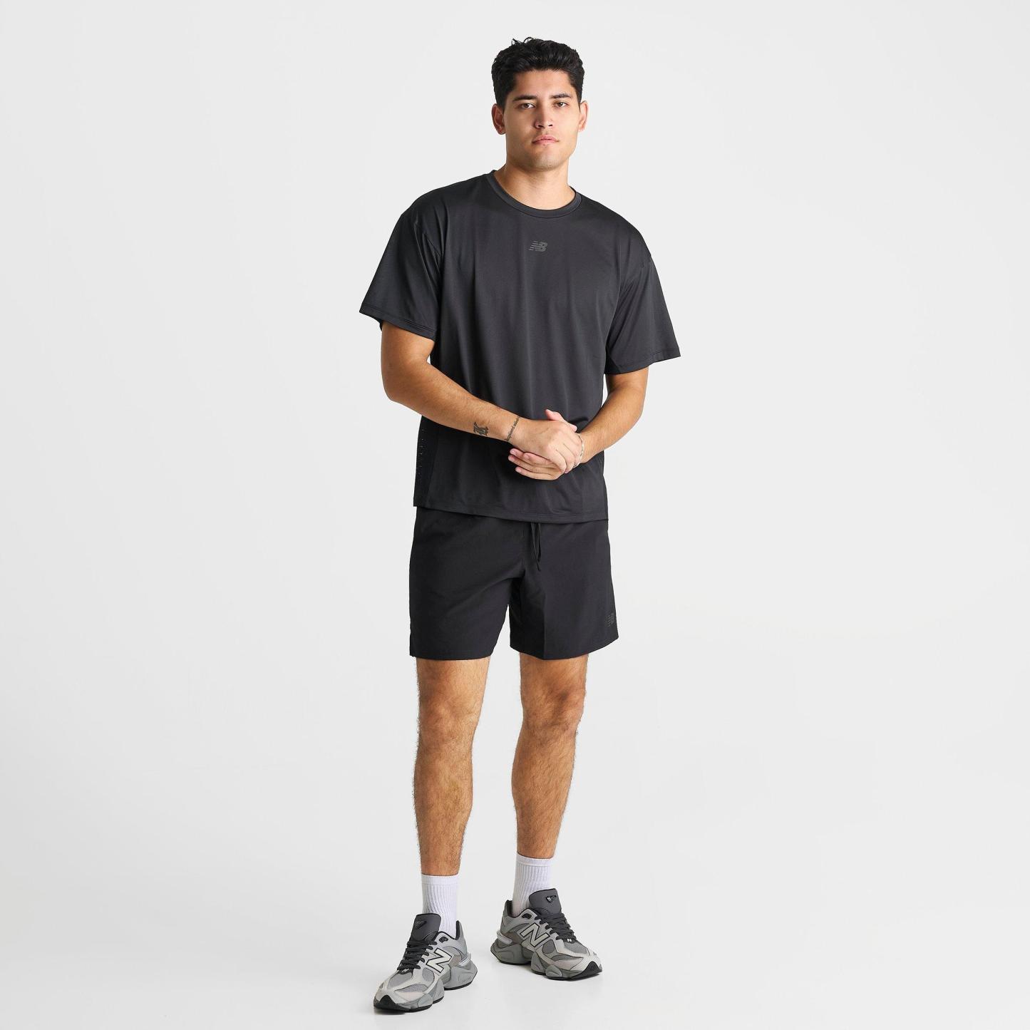 Men's New Balance Fast Days 7" Running Shorts - Black/Grey - view 2